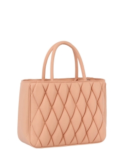 Quilted Top Handle Tote Bag JYE-0481 BLUSH